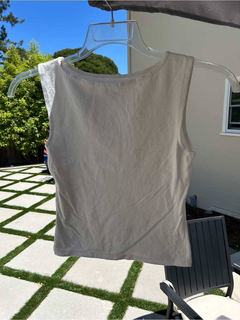 Brandy Melville Cream Ribbed Tank Top